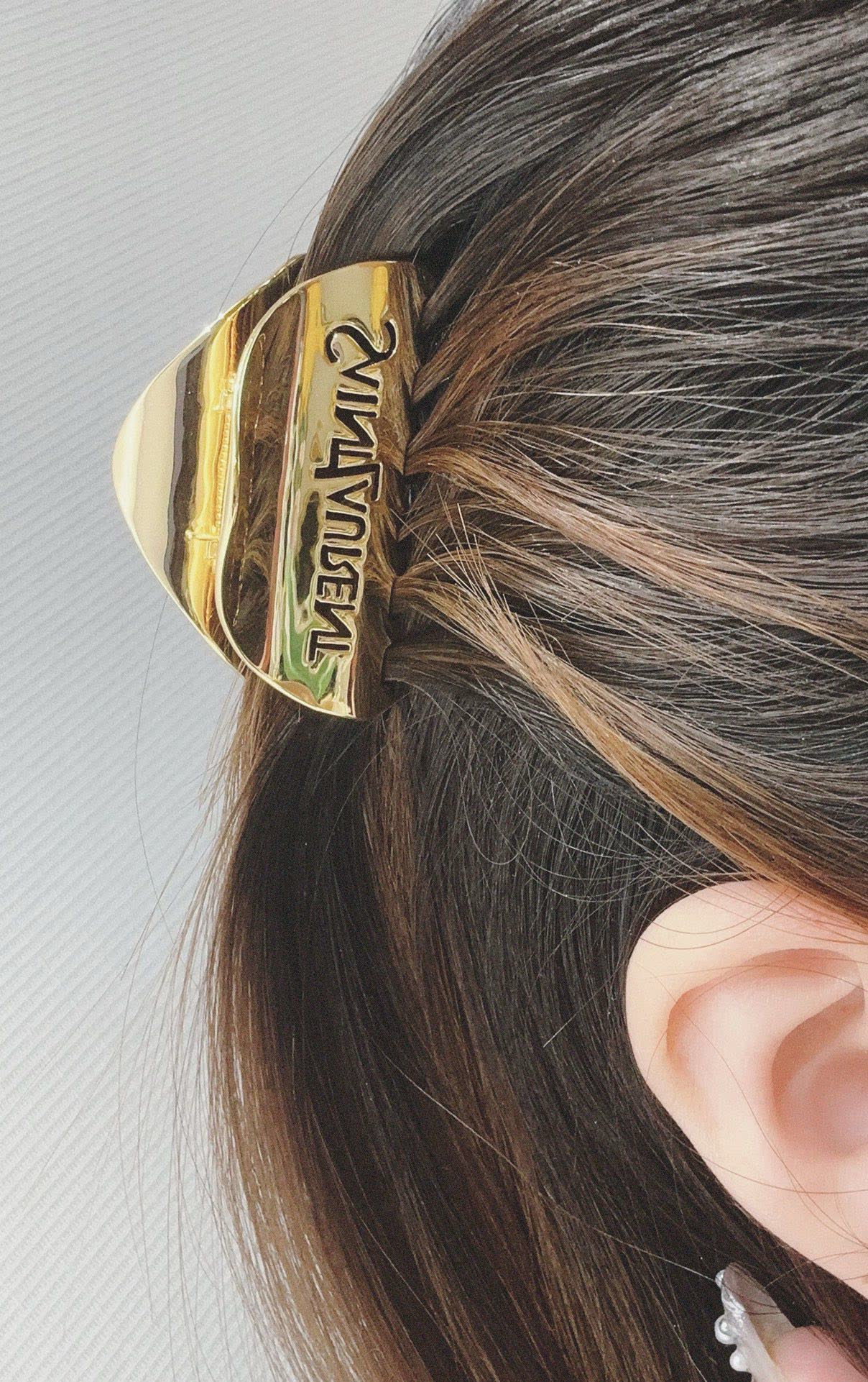 YSL Saint Laurent Gold Hair Clip